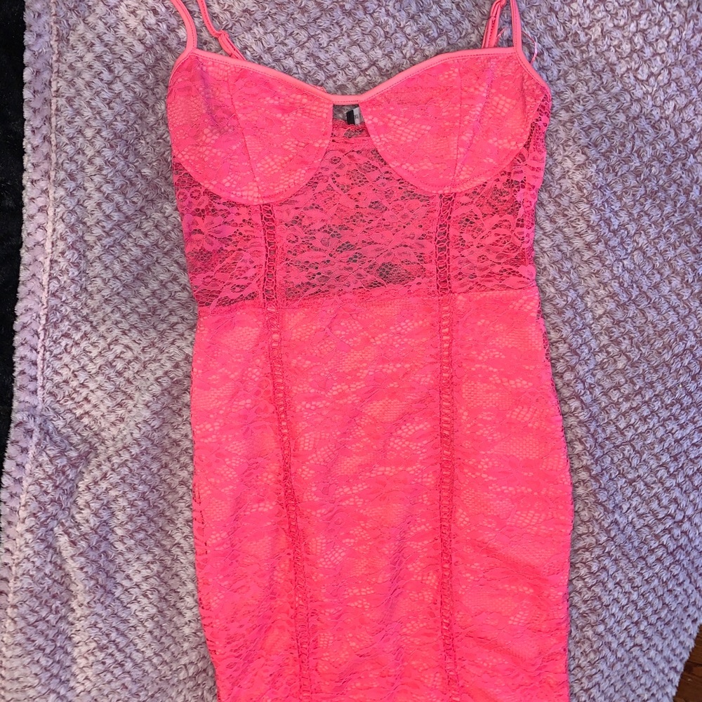 Pink mini dress